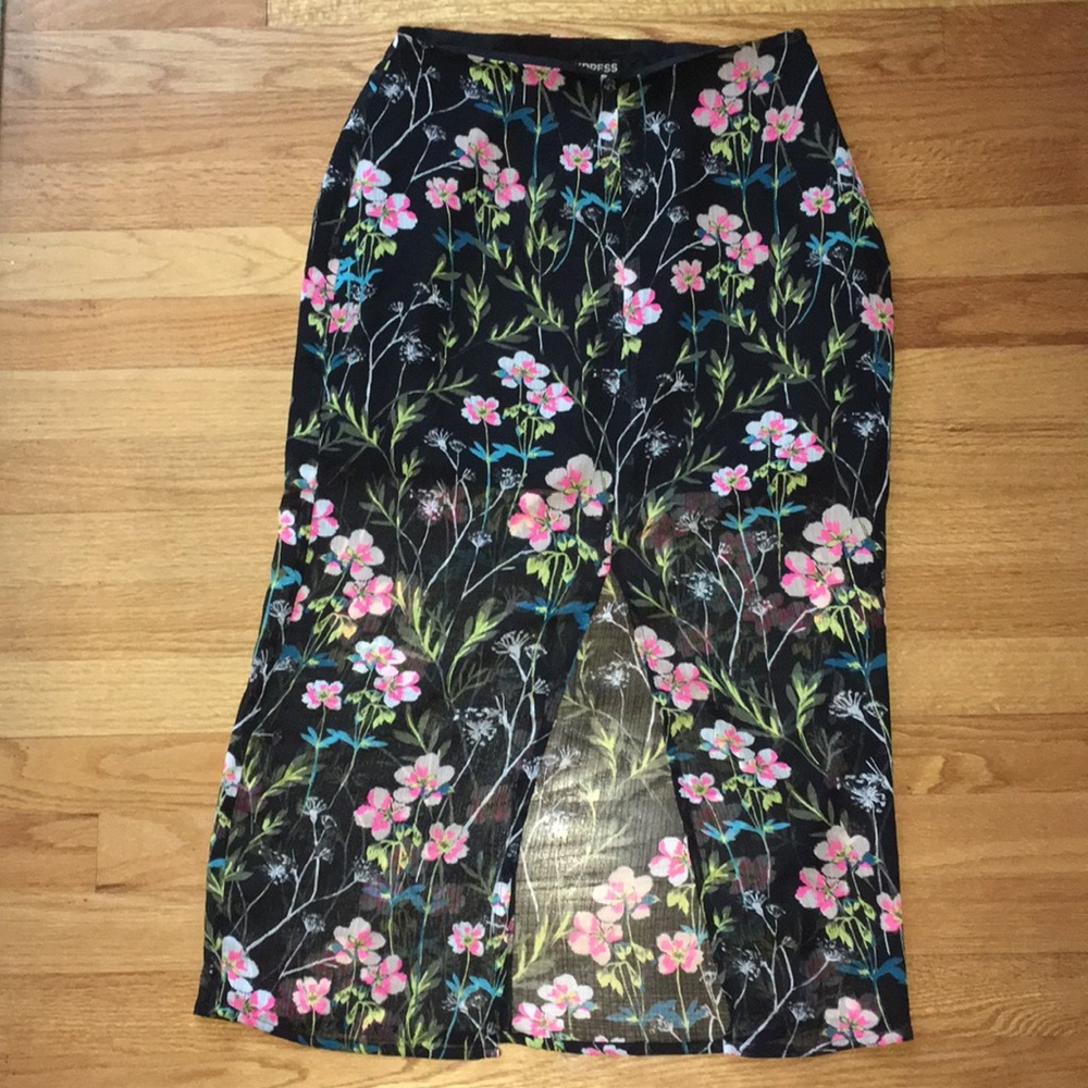 Express Floral Skirt